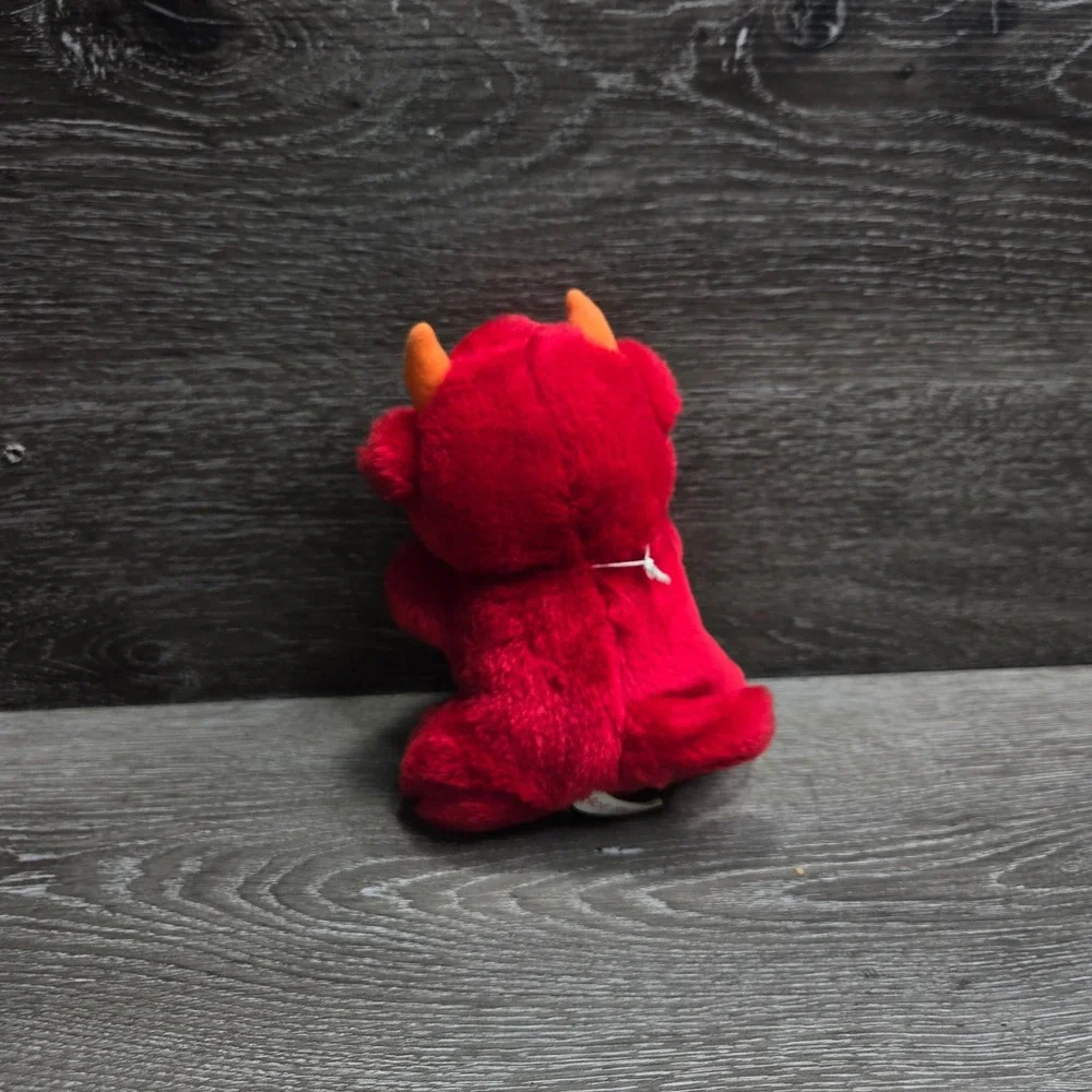 Vintage Russ Berrie Hot Stuff Red Devil Plush I Love You Heart Charm Stuffed Toy